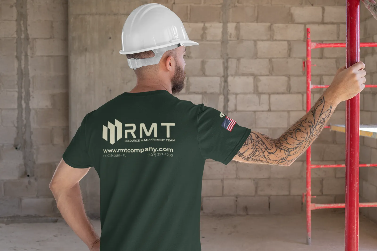RMT Construction team member on site